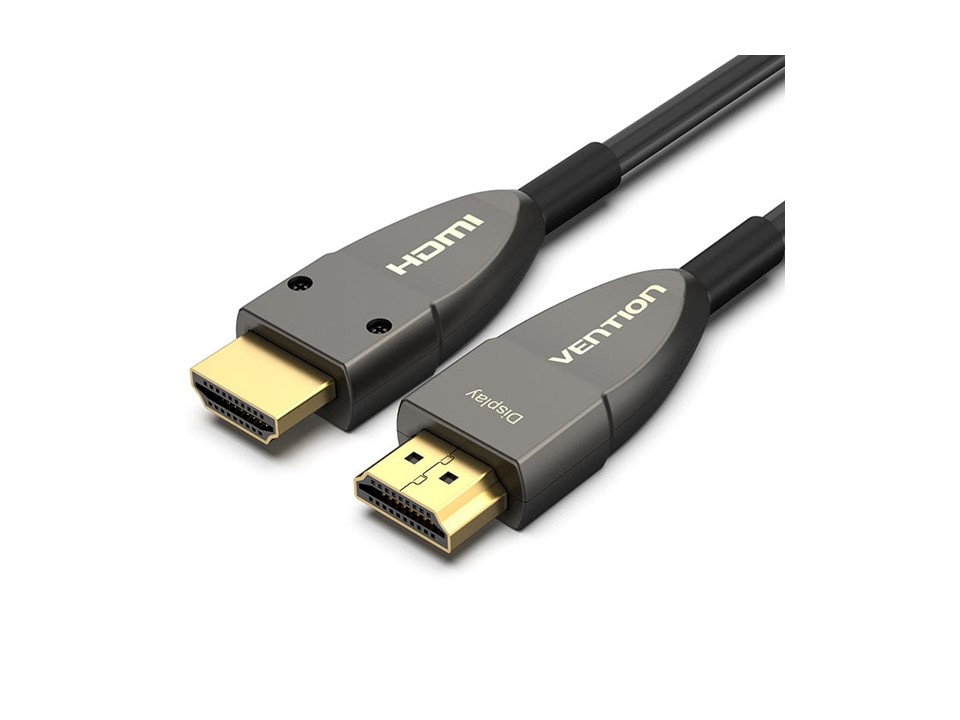 AAY Vention Optical HDMI Cable 4K 1.5M Black Metal Type (AAYBG) - Gambar 1
